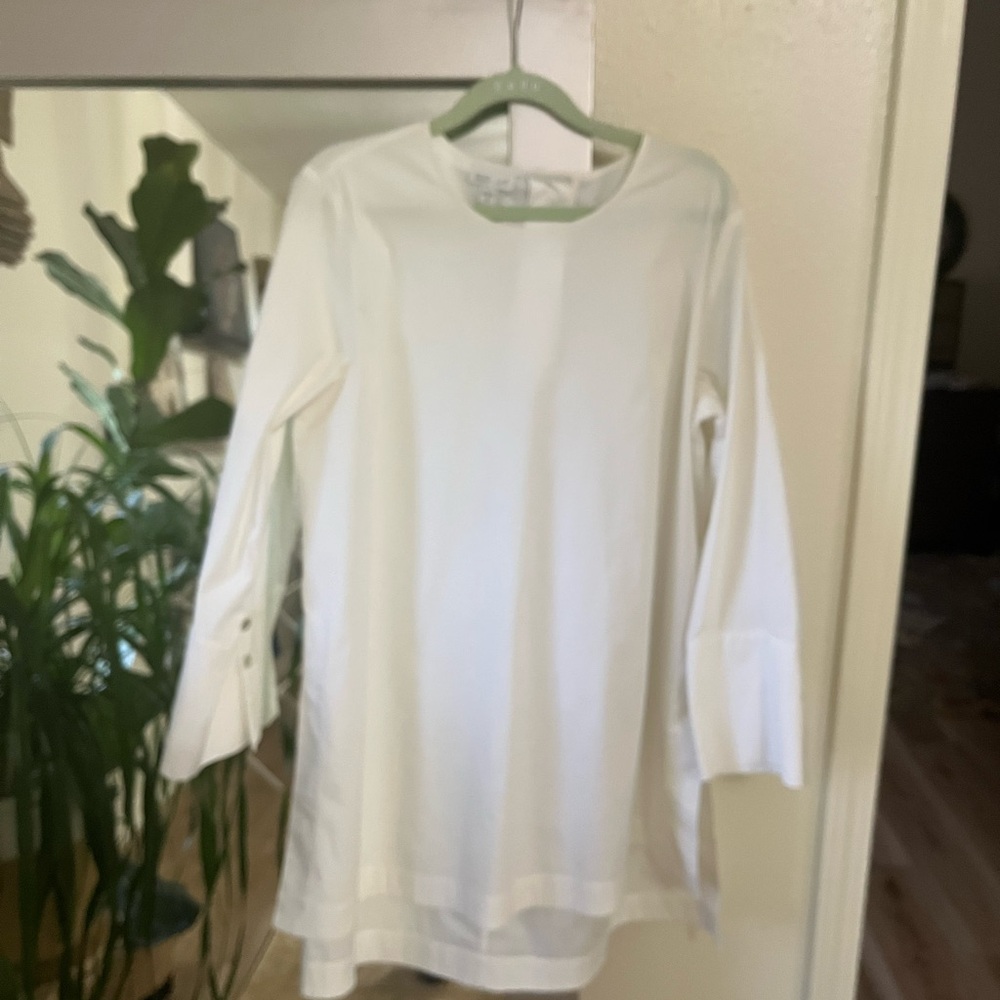 J. Jill White Boxy Buttoned Tunic